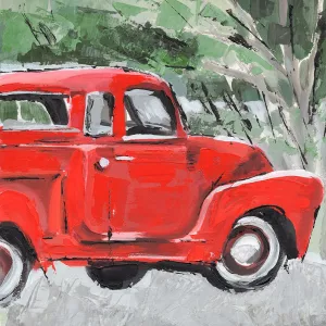 Big Red Truck II by Annie Warren Oil Painting