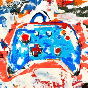 Bold Gamer I by Annie Warren Oil Painting