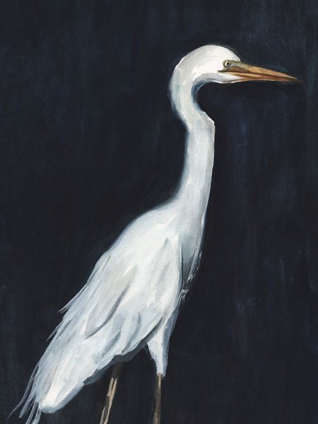 Calm Great Egret II by Annie Warren - Hand-Painted Oil Painting Reproduction