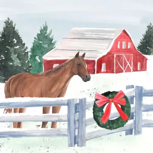 Christmas Farm I by Annie Warren Oil Painting