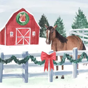 Christmas Farm II by Annie Warren Oil Painting