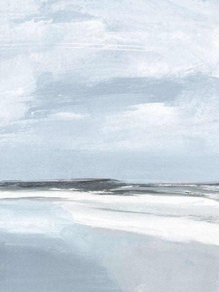 Cirrus Cloud Beach II by Annie Warren - Hand-Painted Oil Painting Reproduction