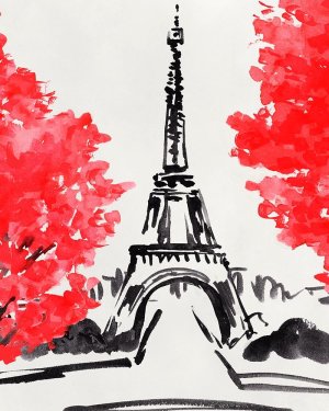 Day in Paris I Oil painting by Annie Warren