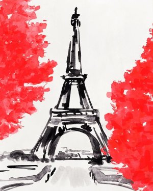 Day in Paris II by Annie Warren Oil Painting