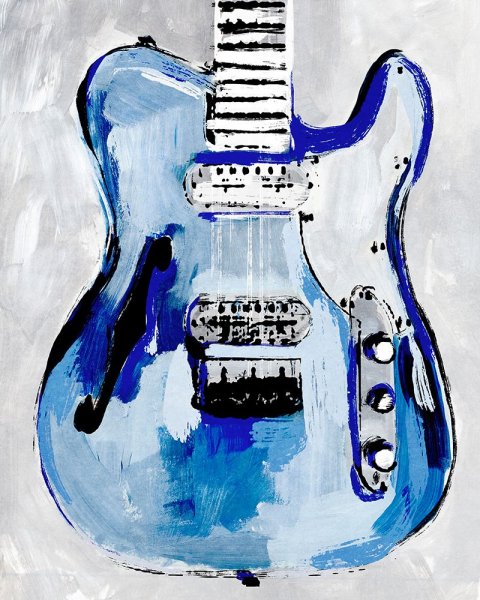 Main Product Photo of Electric Blues IV Painting by Annie Warren