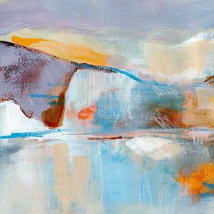 Frosted Peaks II Oil painting by Annie Warren