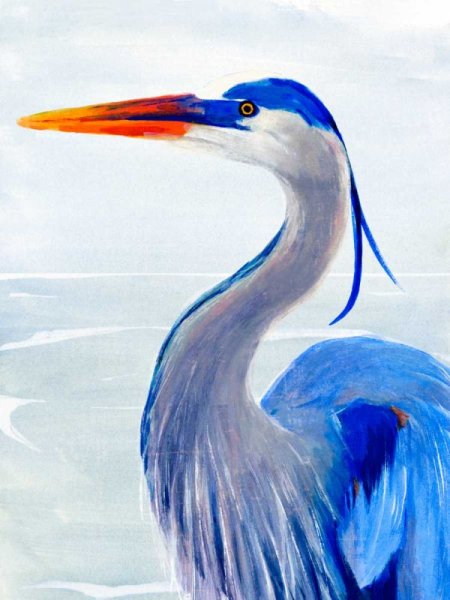 Great Blue I by Annie Warren - Hand-Painted Oil Painting Reproduction