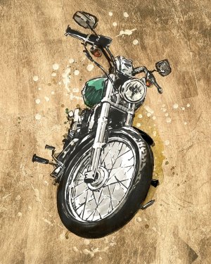 Metallic Rider II by Annie Warren Oil Painting