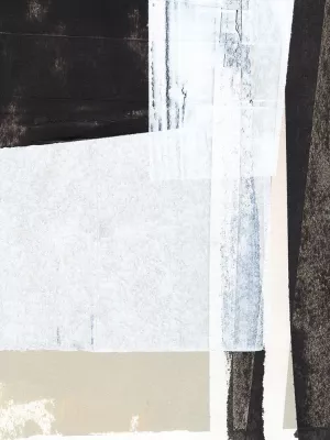 Neutral Intersect IV Oil Painting by Annie Warren - Contemporary