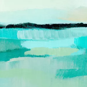 Oceanic Blue III by Annie Warren Oil Painting