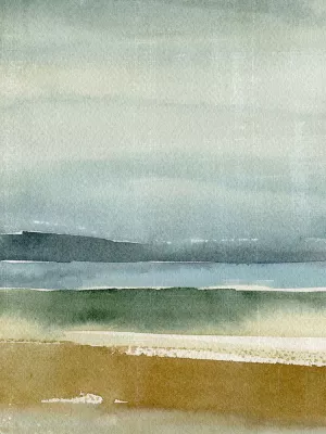 Ochre Outlook II by Annie Warren Oil Painting