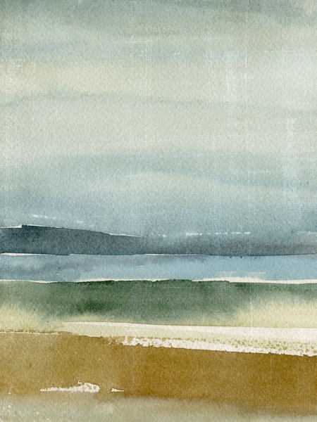 Ochre Outlook II by Annie Warren - Hand-Painted Oil Painting Reproduction