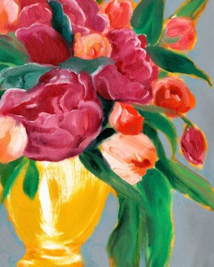 Plush Harvest II Oil painting by Annie Warren