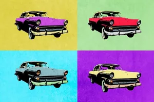 Pop Art Classics I Oil Painting by Annie Warren - Contemporary