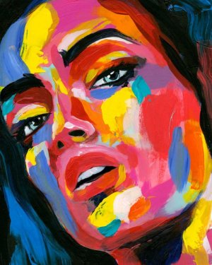 Prismatic Pout I by Annie Warren Oil Painting