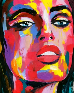 Prismatic Pout III Oil Painting by Annie Warren - Contemporary