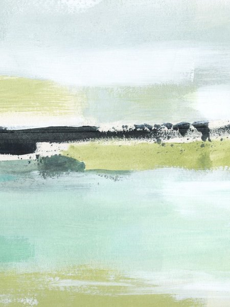 Sea Green Layers I by Annie Warren - Hand-Painted Oil Painting Reproduction