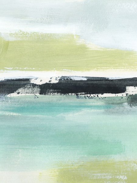 Sea Green Layers II by Annie Warren - Hand-Painted Oil Painting Reproduction