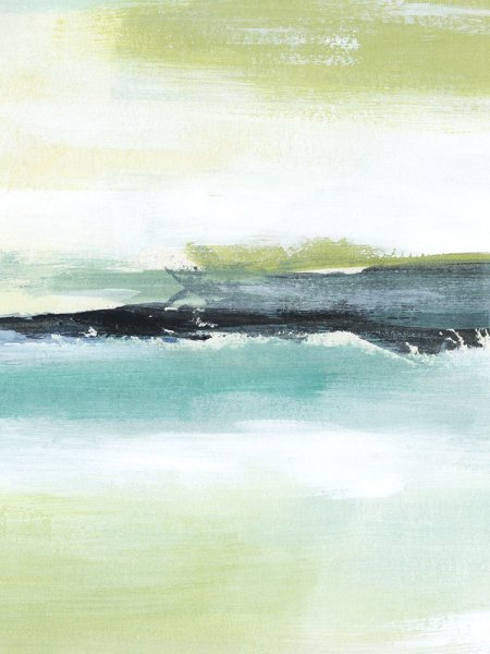 Sea Green Layers IV by Annie Warren - Hand-Painted Oil Painting Reproduction