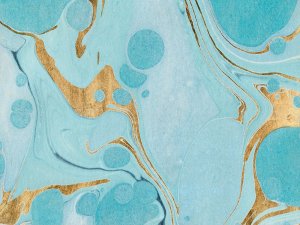 Turquoise Stream I Oil painting by Annie Warren