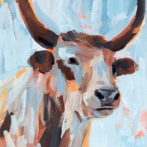 Vivid Cattle I Oil painting by Annie Warren
