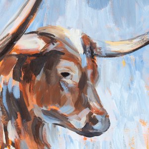 Vivid Cattle III Oil painting by Annie Warren
