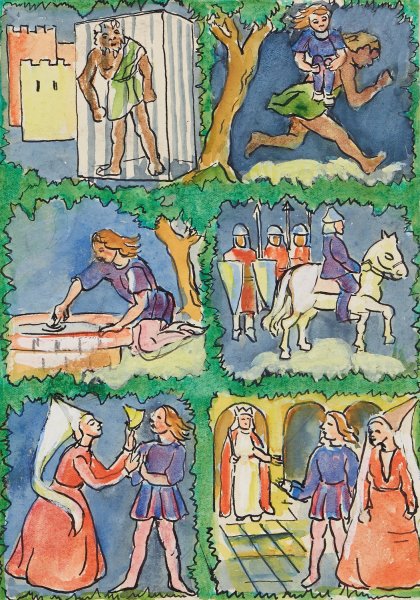 Entwurf 'Der Eisenhans' by Anny Dollschein - Hand-Painted Oil Painting Reproduction