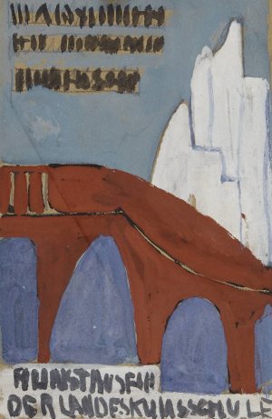 Entwurf Kunstmuseum der Landeskunstschule by Anny Dollschein Oil Painting