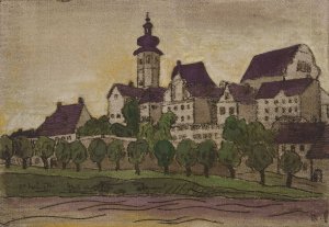 Stadt by Anny Dollschein Oil Painting