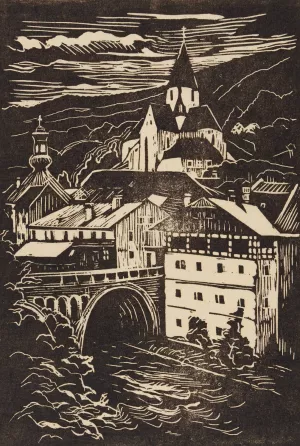 Stadt by Anny Dollschein Oil Painting