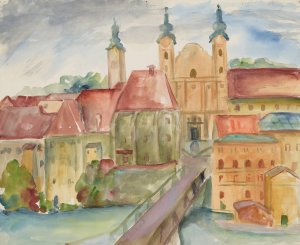 Steyr by Anny Dollschein Oil Painting
