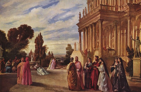 Garten des Ariost by Anselm Feuerbach - Hand-Painted Oil Painting Reproduction