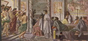 Gastmahl des Plato by Anselm Feuerbach Oil Painting