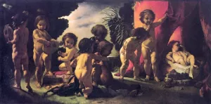 Kinderstaendchen Oil painting by Anselm Feuerbach