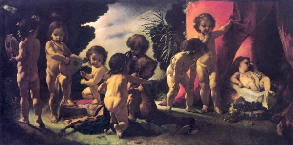 Kinderstaendchen by Anselm Feuerbach - Hand-Painted Oil Painting Reproduction
