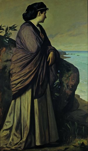 On the Seashore by Anselm Feuerbach Oil Painting