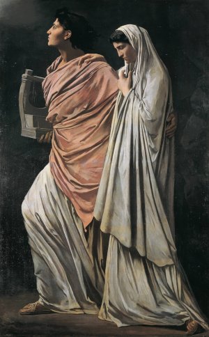Orpheus and Eurydice by Anselm Feuerbach Oil Painting