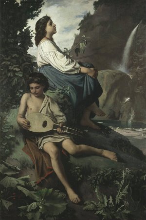 Ricordo di Tivoli by Anselm Feuerbach Oil Painting