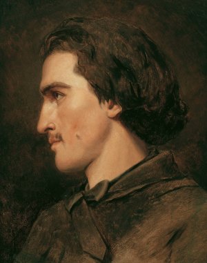 Selbstbildnis by Anselm Feuerbach Oil Painting