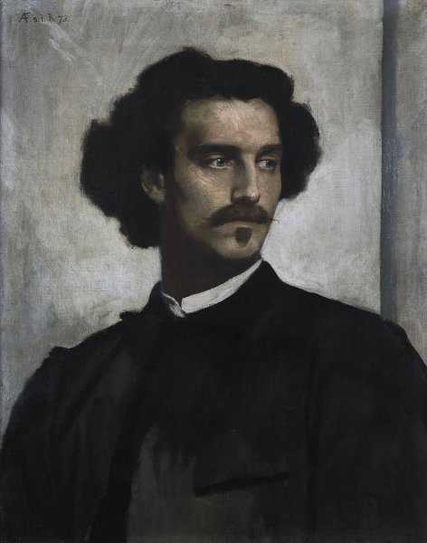 Self-Portrait  by Anselm Feuerbach - Hand-Painted Oil Painting Reproduction
