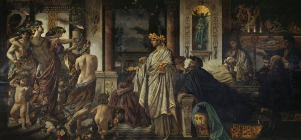 The Symposium  by Anselm Feuerbach - Hand-Painted Oil Painting Reproduction
