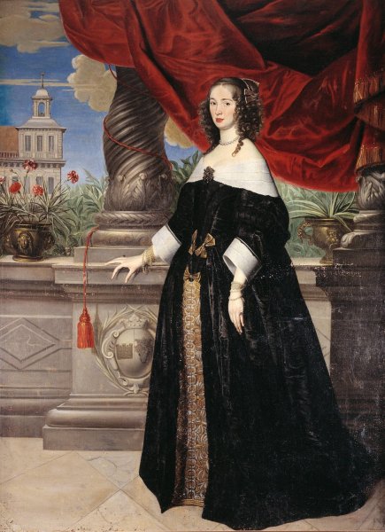 Anna Margareta Von Haugwitz  by Anselm Van Hulle - Hand-Painted Oil Painting Reproduction