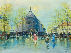Sunlight in the Rain by Antal Berkes Oil Painting