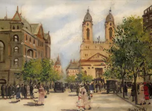 Utcareszlet by Antal Berkes - Oil Painting Reproduction