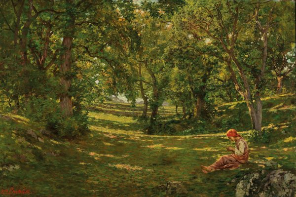 Serenita meridiana  by Antare Cesare Bertolotti - Hand-Painted Oil Painting Reproduction