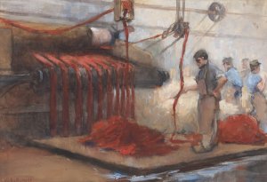 In de roodververi by Anthon Gerhard Alexander Van Rappard Oil Painting