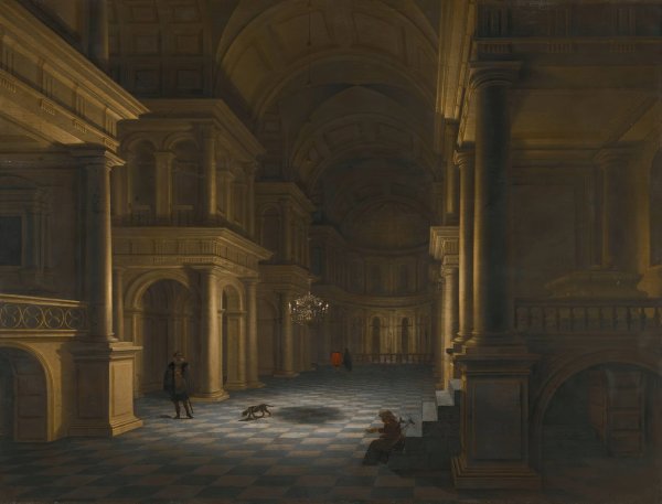 The Interior Of A Classical Church by Anthonie De Lorme - Hand-Painted Oil Painting Reproduction