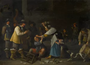 Fight in the Tavern by Anthonie Palamedesz Oil Painting