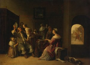 Guardroom interior by Anthonie Palamedesz Oil Painting