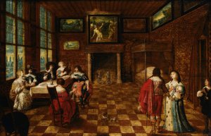 Interior scene by Anthonie Palamedesz Oil Painting